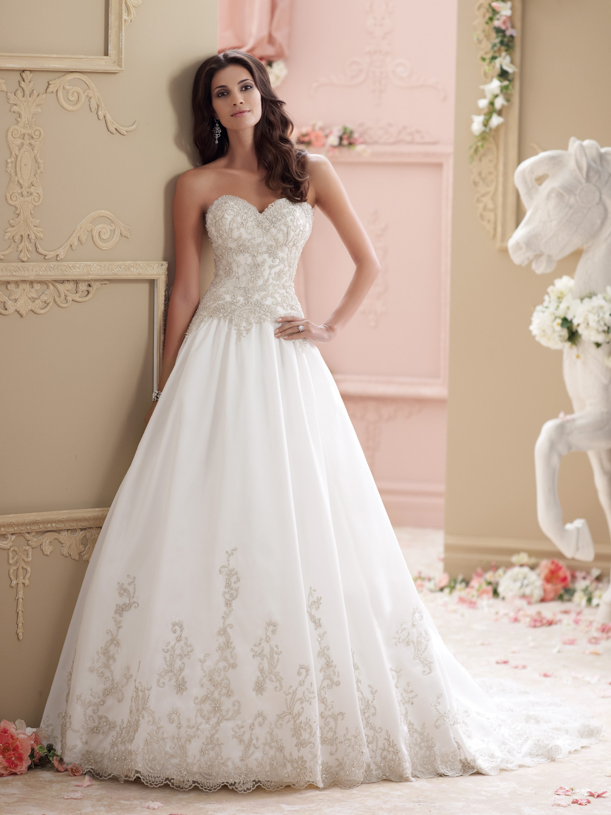 Strapless Ruffles Bridesmaid Dresses #BD450