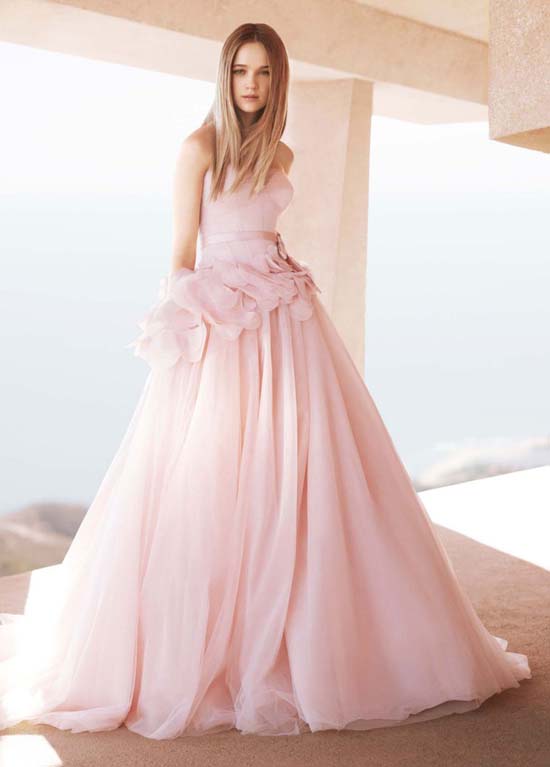 Strapless Ruffles Bridesmaid Dresses #BD450