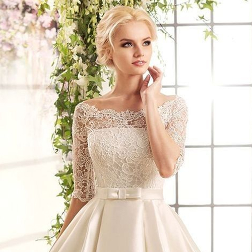 Lace Panel Polka Dot  Dress